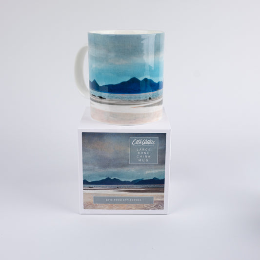 "A walk on the beach" Skye from Applecross Large Bone China Mug