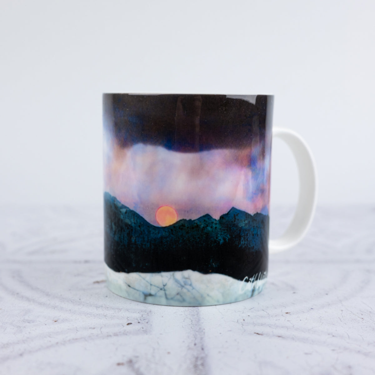 Strawberry Moonrise Isle of Skye Large Bone China Mug