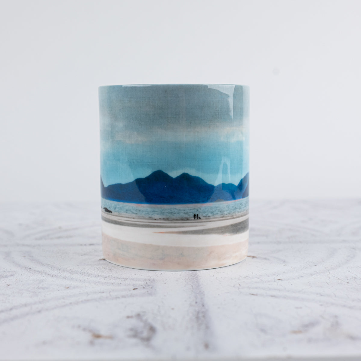 "A walk on the beach" Skye from Applecross Large Bone China Mug