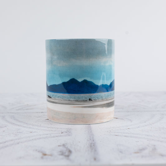 "A walk on the beach" Skye from Applecross Large Bone China Mug