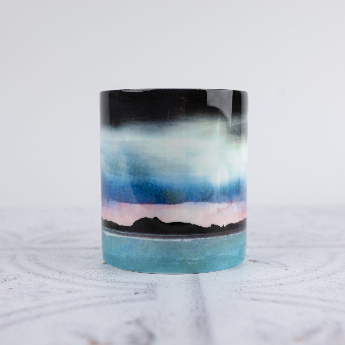 Edinburgh Skyline from East Lothian Large Bone China Mug