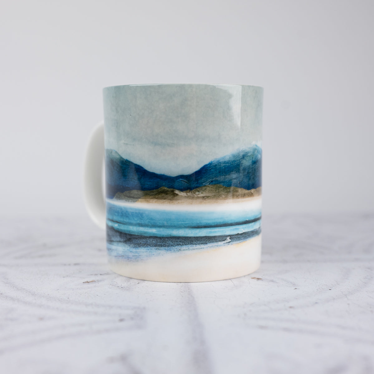 Winter Luskentyre Isle of Harris Large Bone China Mug