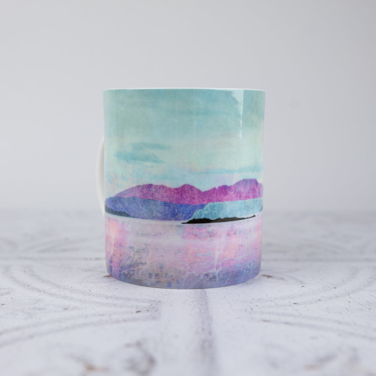 Arran over Sound of Bute  Large Bone China Mug