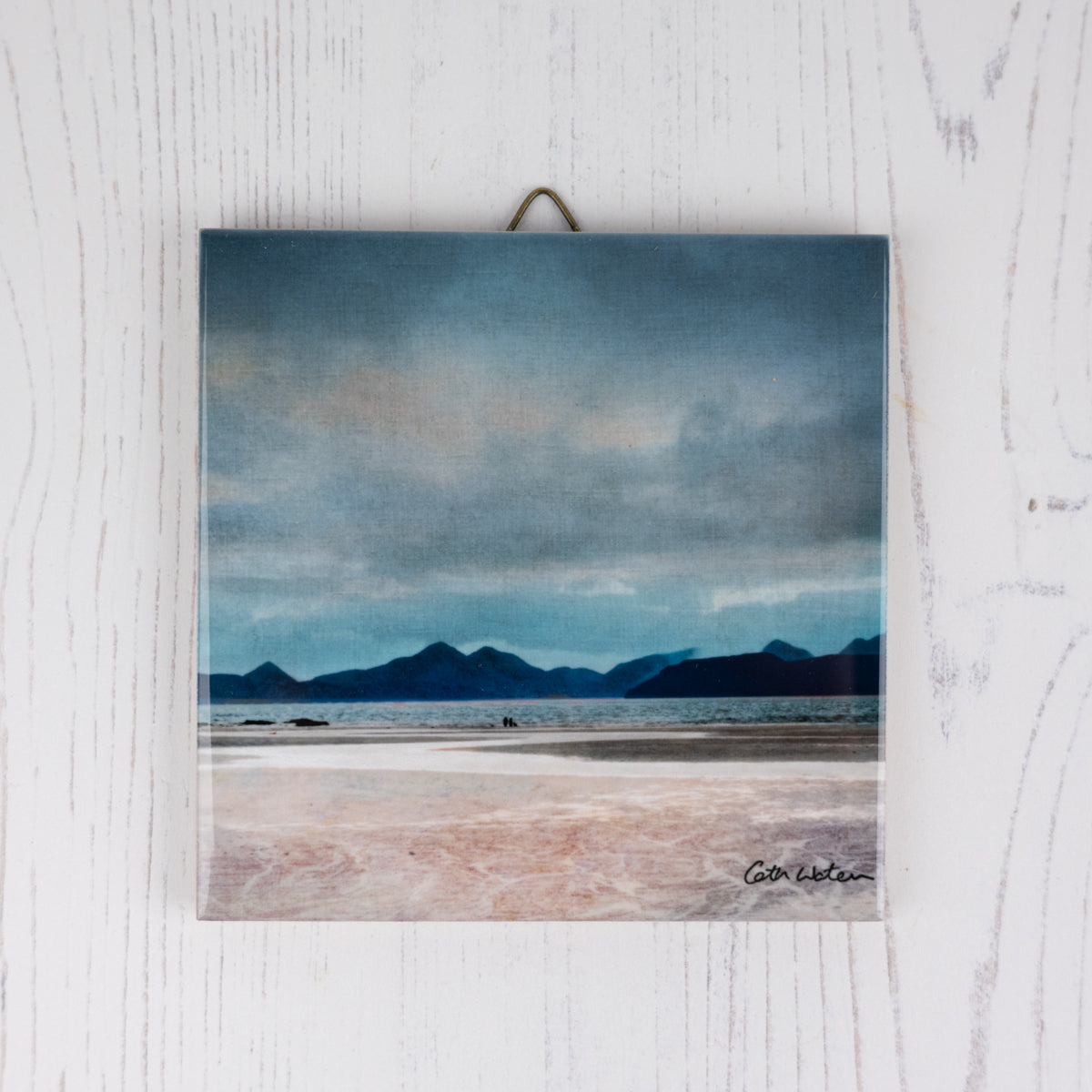 "A walk on the beach" Skye from Applecross Gift Boxed 4.25" ceramic tile