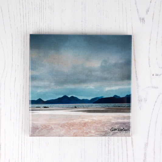 "A walk on the beach" Skye from Applecross Inlaid Ceramic Tile