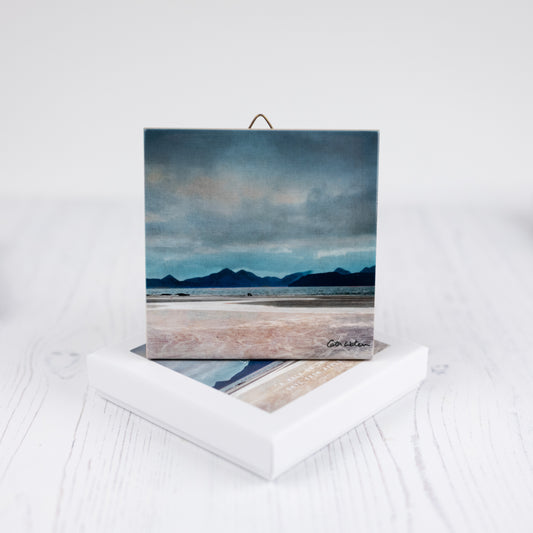 "A walk on the beach" Skye from Applecross Gift Boxed 4.25" ceramic tile