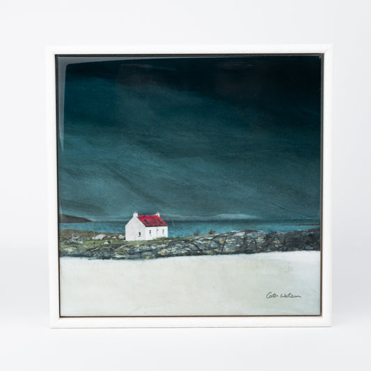 The Isle of Barra Wood Framed 6" ceramic tile