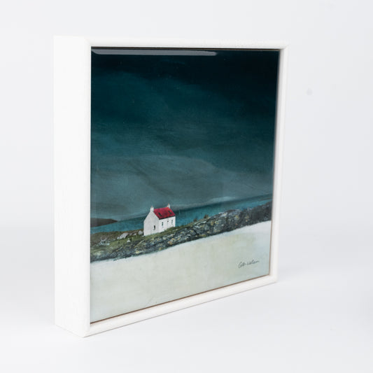 The Isle of Barra Wood Framed 6" ceramic tile