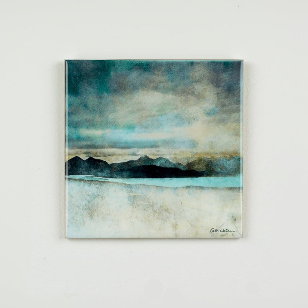 Skye from Bealach Na Ba Applecross Inlaid Ceramic Tile