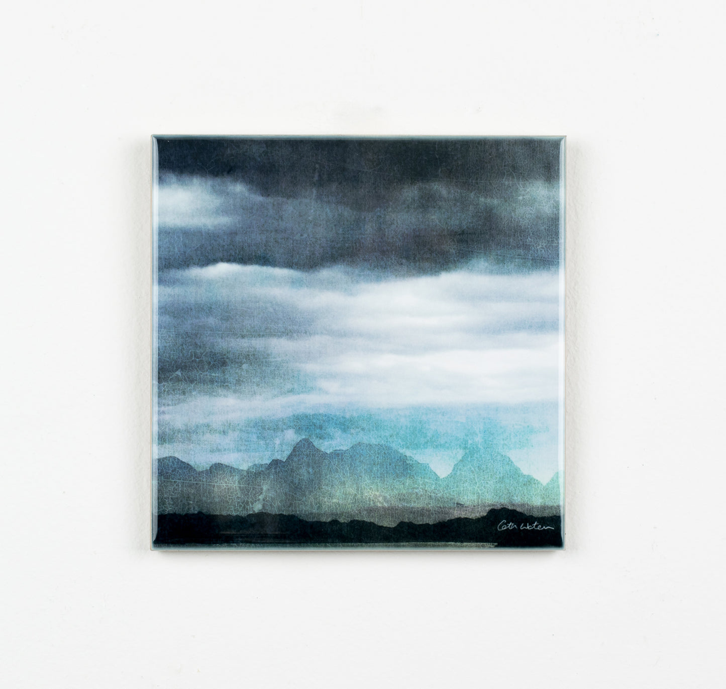 The Cuillins Isle of Skye v1 Inlaid Ceramic Tile