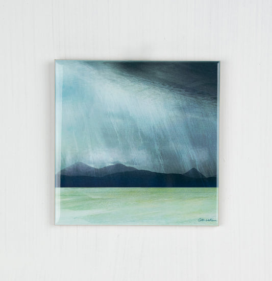 Rainstorm Isle of Skye Inlaid Ceramic Tile