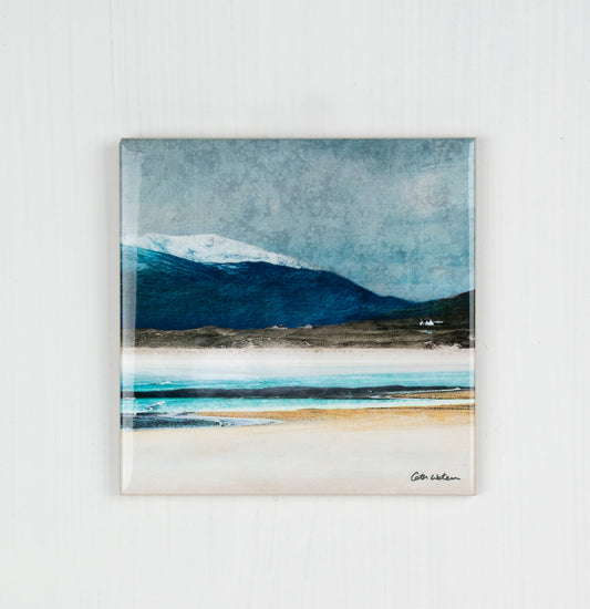 Winter Luskentyre Isle of Harris Inlaid Ceramic Tile