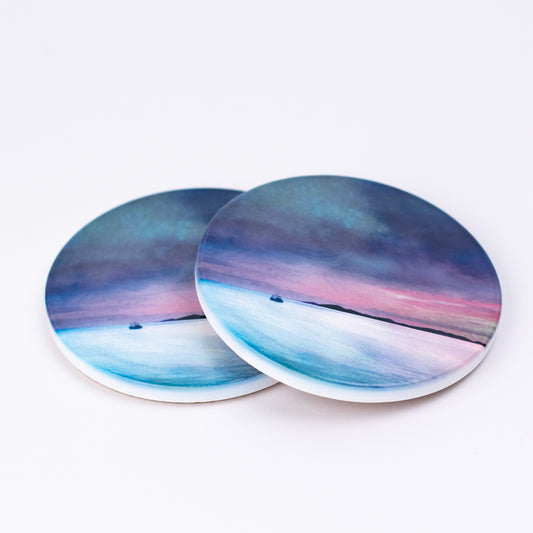 Slight Seconds Set of Four Mixed Ceramic Coasters