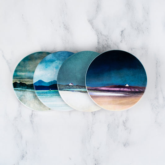 Slight Seconds Set of Four Mixed Ceramic Coasters