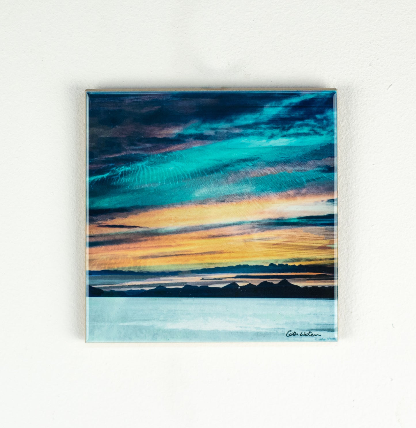 Western Isles from Trotternish Isle of Skye Inlaid Ceramic Tile