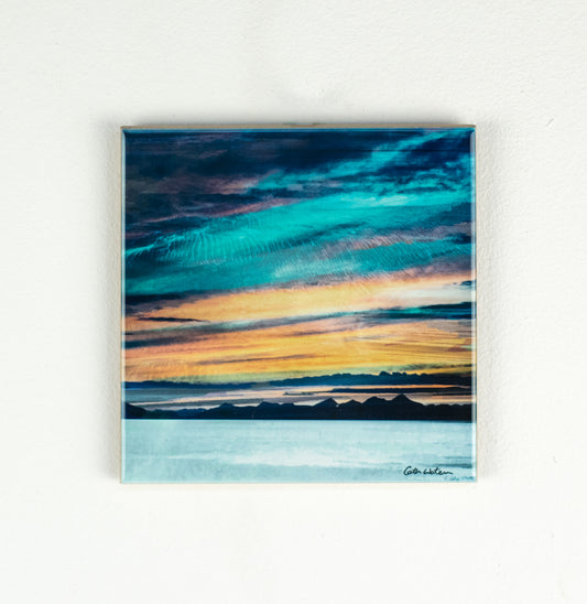 Western Isles from Trotternish Isle of Skye Inlaid Ceramic Tile