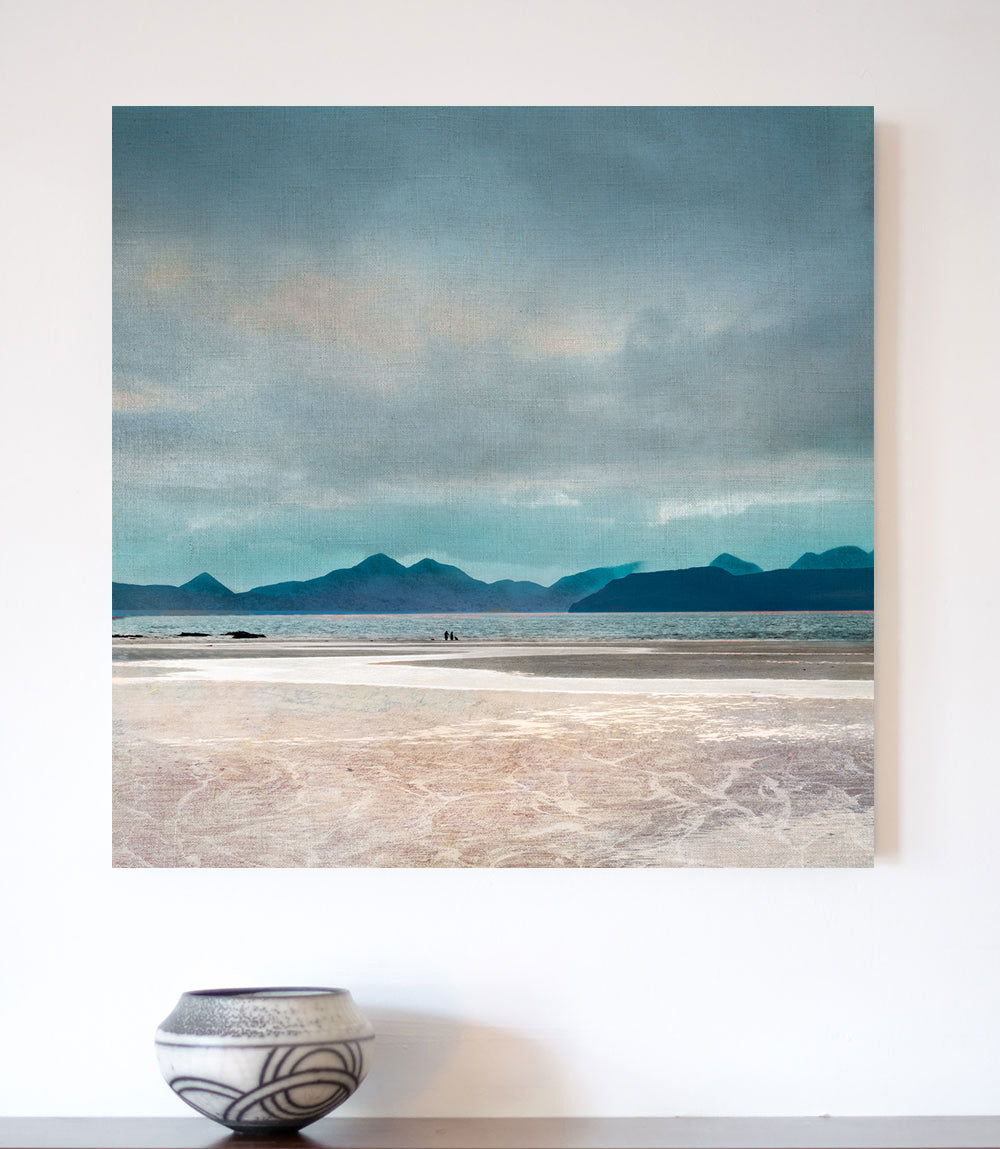 “A walk on the beach” Skye from Applecross Limited Edition Canvas Print