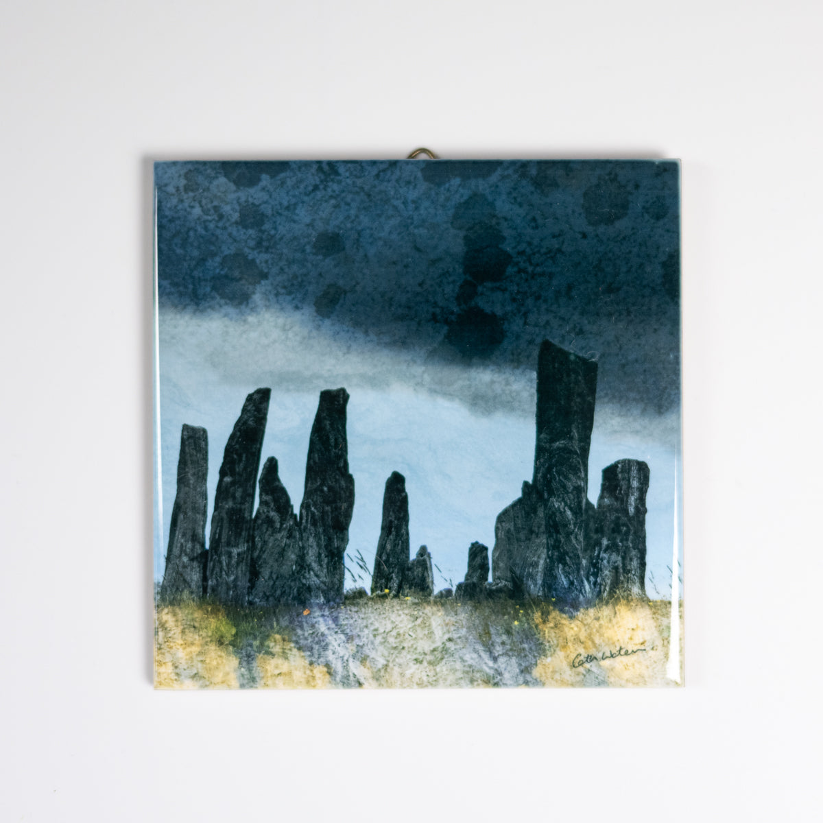 The Calanais Stones Lewis Gift Boxed 4.25" ceramic tile