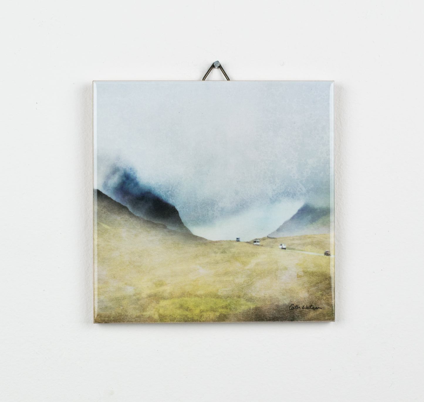 "The Road North" Glencoe Gift Boxed 4.25" ceramic tile