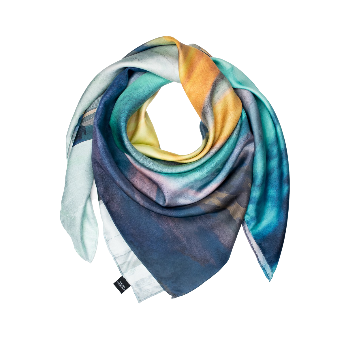 The Western Isles from Skye Large Square Silk Scarf