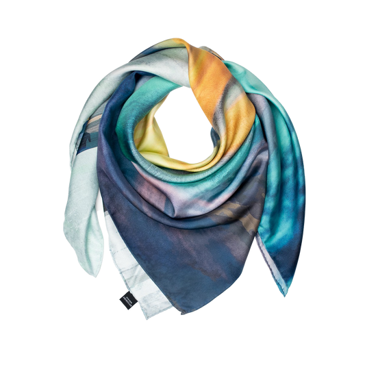 The Western Isles from Skye Large Square Silk Scarf