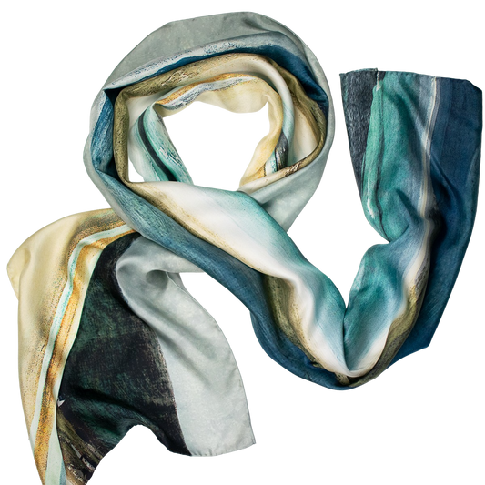 Winter Luskentyre Harris Large Panoramic Silk Scarf