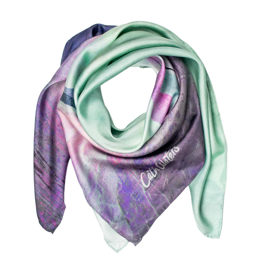 Arran over the Sound of Bute Large Square Silk Scarf