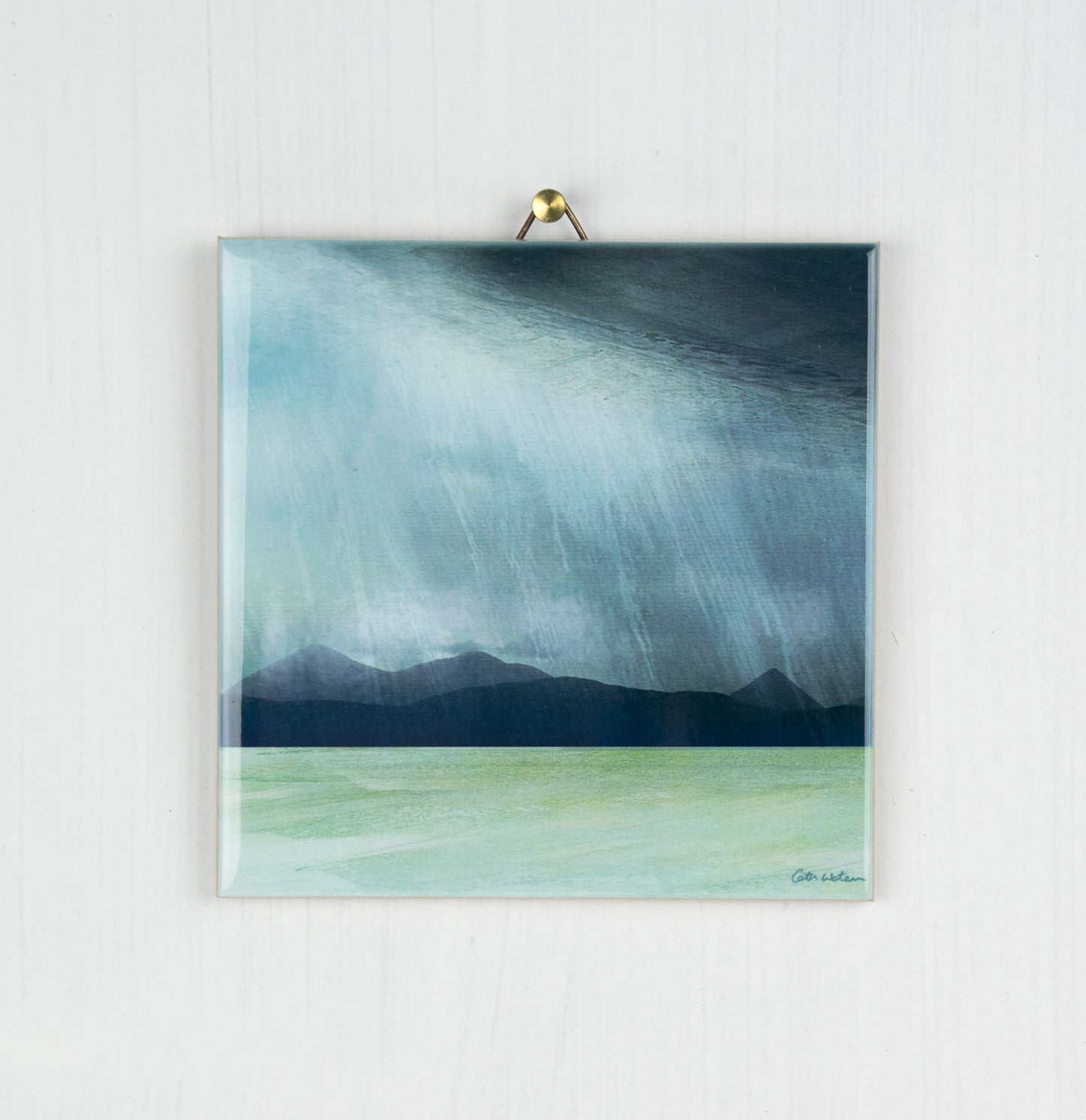 Rainstorm Isle of Skye Gift Boxed 4.25" ceramic tile