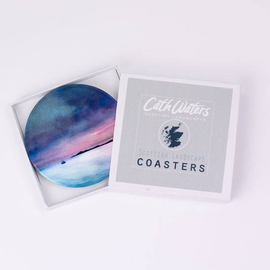 Fishing the Little Minch Ceramic Coaster Gift Boxed