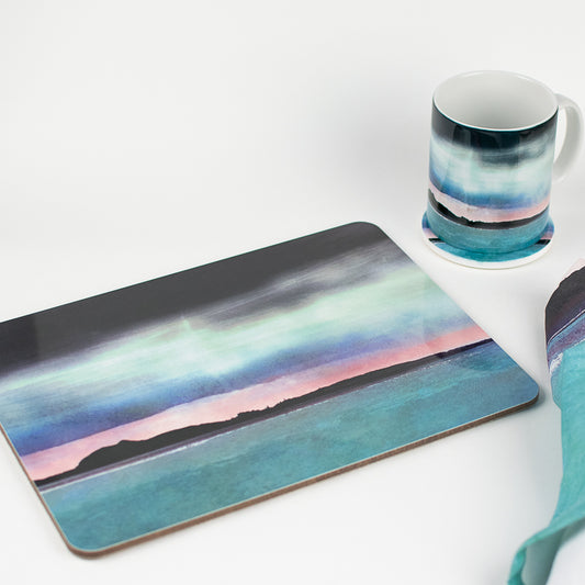 Edinburgh Skyline from East Lothian Cork Backed Table Mat