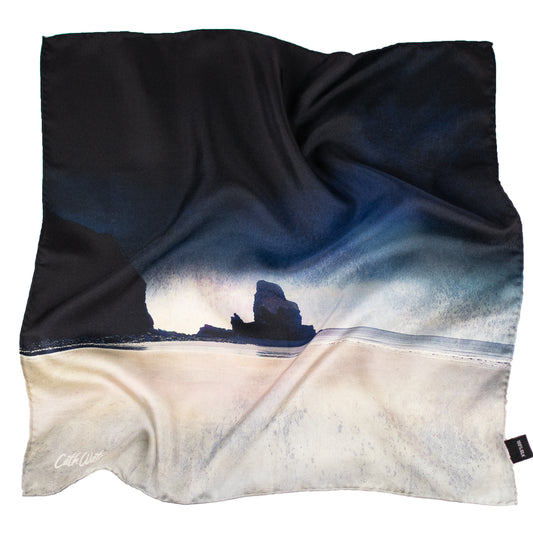 Talisker Sundown Isle of Skye Small Square Silk Scarf