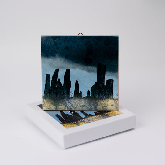 The Calanais Stones Lewis Gift Boxed 4.25" ceramic tile
