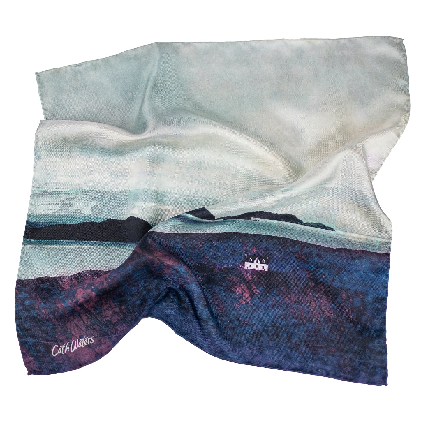 The Summer Isles from Achiltiebuie Small Square Silk Scarf