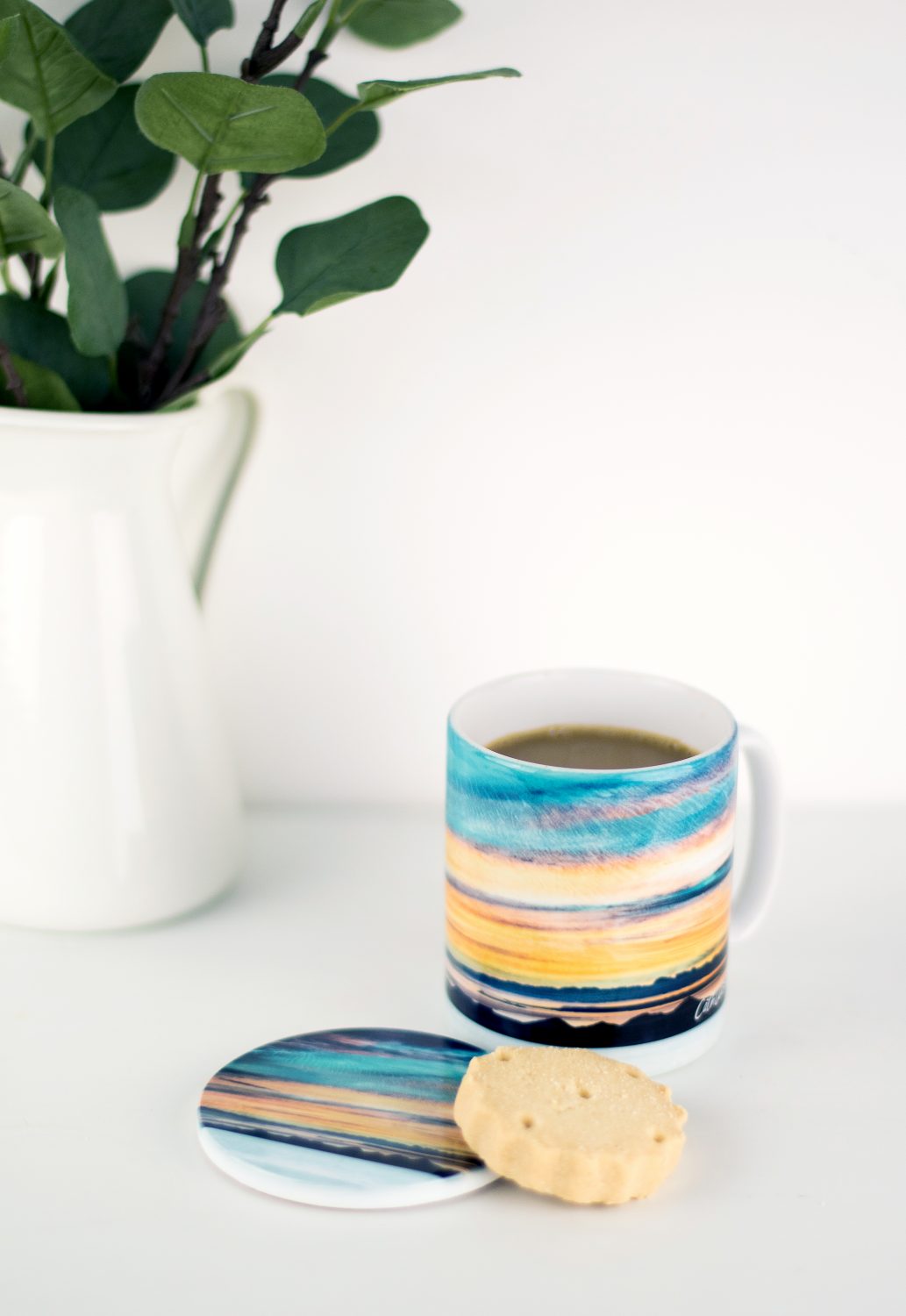 Western Isles from Trotternish Skye Mug and Coaster